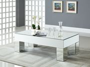 Mirrored design contemporary coffee table by Meridian additional picture 2
