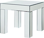 Mirrored design contemporary end table by Meridian additional picture 2
