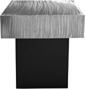 Silver glam style / black base end table by Meridian additional picture 5