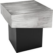 Silver glam style / black base end table by Meridian additional picture 6
