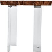 Acacia wood / acrylic legs modern end table by Meridian additional picture 4