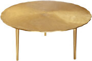 Gold textured metal finish coffee table by Meridian additional picture 6