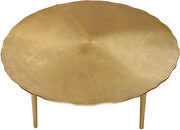 Gold textured metal finish coffee table by Meridian additional picture 8