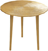 Gold textured metal finish end table by Meridian additional picture 4