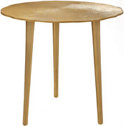 Gold textured metal finish end table by Meridian additional picture 5