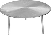 Silver textured metal finish coffee table by Meridian additional picture 3