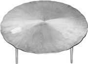 Silver textured metal finish coffee table by Meridian additional picture 4