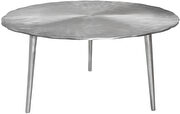 Silver textured metal finish coffee table by Meridian additional picture 6