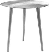 Silver textured metal finish end table by Meridian additional picture 3