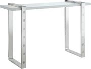 Silver / white high gloss contemporary coffee table by Meridian additional picture 3