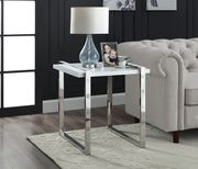 Silver / white high gloss contemporary coffee table by Meridian additional picture 5