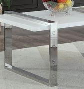 Silver / white high gloss contemporary coffee table by Meridian additional picture 8