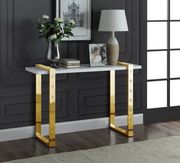 Gold / white high gloss contemporary coffee table by Meridian additional picture 3