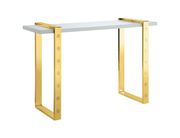 Gold / white high gloss contemporary coffee table by Meridian additional picture 7