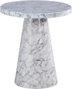 White round marble top end table by Meridian additional picture 2