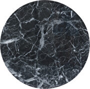 Black round marble top end table by Meridian additional picture 4