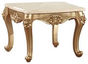 Gold/cream genuine marble top coffee table by Meridian additional picture 3
