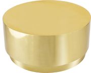 Gold metal round drum style coffee table by Meridian additional picture 4