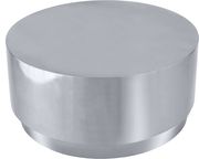 Silver chrome round contemporary coffee table by Meridian additional picture 3