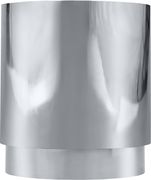 Silver chrome round contemporary coffee table additional photo 4 of 6