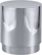 Silver chrome round contemporary coffee table additional photo 5 of 6