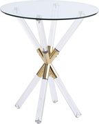Gold / glass contemporary round coffee table by Meridian additional picture 3