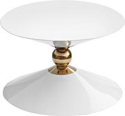 Round ultra-contemporary stylish white coffee table by Meridian additional picture 5