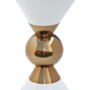 Round ultra-contemporary stylish white end table additional photo 4 of 4