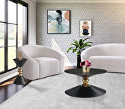 Round ultra-contemporary stylish black coffee table additional photo 2 of 4