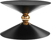 Round ultra-contemporary stylish black coffee table additional photo 3 of 4