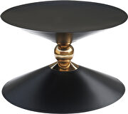 Round ultra-contemporary stylish black coffee table by Meridian additional picture 4