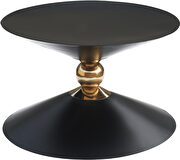 Round ultra-contemporary stylish black coffee table additional photo 4 of 4