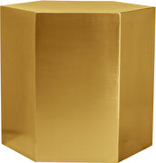 Gold hexagon shape stylish end table by Meridian additional picture 6