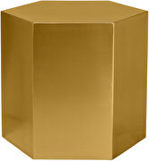 Gold hexagon shape stylish end table by Meridian additional picture 7