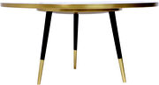Round mirrored top / black legs w/ gold coffee table by Meridian additional picture 5