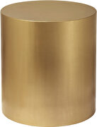 Round cylinder gold contemporary end table by Meridian additional picture 3