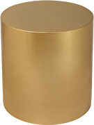 Round cylinder gold contemporary end table by Meridian additional picture 4