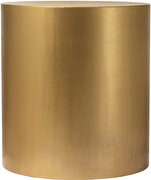 Round cylinder gold contemporary end table by Meridian additional picture 5