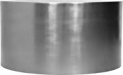 Round cylinder silver contemporary coffee table by Meridian additional picture 3