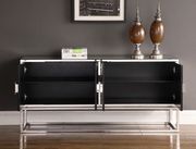 Mirrored contemporary buffet in chrome finish by Meridian additional picture 2