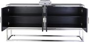Mirrored contemporary buffet in chrome finish by Meridian additional picture 4