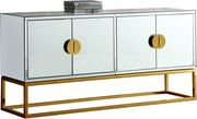 Mirrored contemporary buffet in golden finish by Meridian additional picture 4