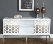 Modern white / silver sideboard / buffet by Meridian additional picture 2