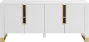 White laquer / gold metal kitchen cabinet / display additional photo 4 of 3