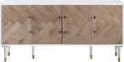 White / birch wood panels buffet / server / display by Meridian additional picture 4