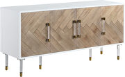 White / birch wood panels buffet / server / display by Meridian additional picture 6