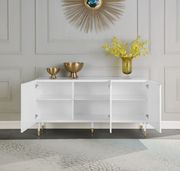 White lacquer contemporary kitchen cabinet / buffet by Meridian additional picture 2