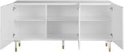 White lacquer contemporary kitchen cabinet / buffet by Meridian additional picture 3
