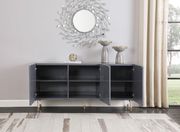 Gray lacquer contemporary kitchen cabinet / buffet by Meridian additional picture 2