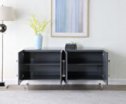 Contemporary gray lacquer buffet / server by Meridian additional picture 2
